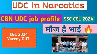 Narcotics UDC Job Profile  UDC In CBN  SSC CGL 2024 Vacency [upl. by Imorej540]