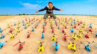 We Fly 100 RC Helicopters At Once  Worth ₹50000 [upl. by Edlihtam]