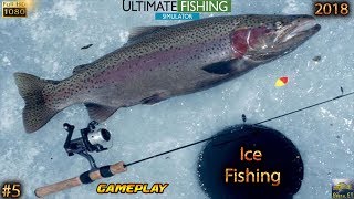 ULTIMATE FISHING SIMULATOR 5 NEWS ICE FISHING GAMEPLAY JEU DE PÊCHE DE LA TRUITE ET OMBLE 2018 FR [upl. by Edgerton]