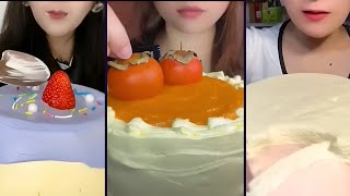 ASMR Cream Cakes Crepe Cake ASMR MUKBANG  ASMR Sounds 🍓 [upl. by Mcgee30]