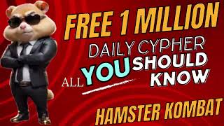 Daily Cipher Hamster Kombat Full Tutorial and Explanation 1 Million Free Coins [upl. by Maro]