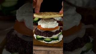 Burger but GREEK 🇬🇷  Ep5 burger greekfood greekcuisine easyrecipe food recipe [upl. by Jona243]