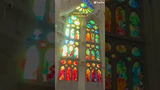 Sagrada Familia catholic cathedral barcelona spain church faith walkingtour ytshorts [upl. by Sidell]