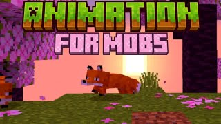 Animation for Mobs Addon Minecraft pe 121 Bedrock edition [upl. by Aneeuqahs]