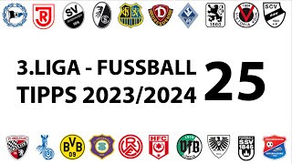 FussballTipps 3Liga  25Spieltag  Saison 20232024 [upl. by Ojeillib958]