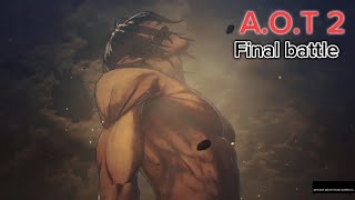 AOT 2 Final Battle pt3 Erens hidden abilityTrost retake operation [upl. by Esirehs]