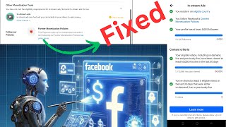 Facebook Page has no policy issue but Instream ads showing Policy Issue  No Monetization Setup [upl. by Hairim]