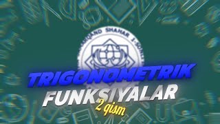 Teskari Trigonometrik Funksiyalar  Trigonometrik Funksiyalar  2qism [upl. by Ayihsa]