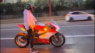 DUCATI Panigale R 1199 Superleggera coloringAkrapovic titanium racing full exhaust soundloud [upl. by Tenn203]