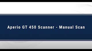 Aperio GT 450 Scanner  Manual Scan [upl. by Relyat]