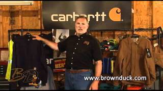 Carhartt Bib Overall Sizing and Flame Resistant Care from Brownduckcom [upl. by Lemej917]