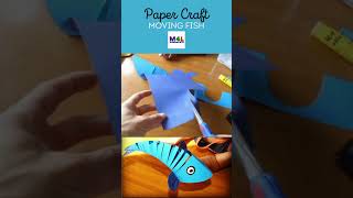 Fun Easy Moving Paper Fish Craft  Kids DIY Tutorial [upl. by Aihseken]