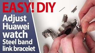 Adjust the steel Huawei Watch band length very EASY Howto adjustment or DIY remove link [upl. by Eiramoj918]