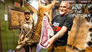 Worlds Best Tasting WILD GAME Lanai AXIS DEER w Bob the Butcher [upl. by Yevreh]