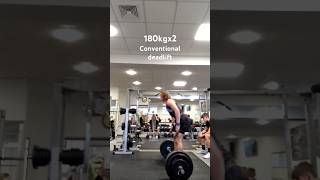 Conventional deadlift 180kgx2 [upl. by Ahselrac]