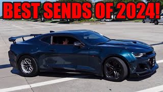 INSANE Modified Cars Get SIDEWAYS Leaving Car Meet SEVERAL CLOSE CALLS DRIFTS BURNOUTS  MORE [upl. by Aicelav]