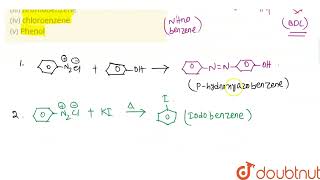 How will you convert nitrobenzene into i pHydroxyazobenzene ii Iodobenzene iii Bromobenze [upl. by Malliw]