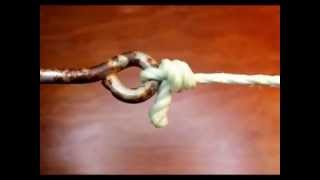 Clinch Knot with thick yarn [upl. by Ohaus874]