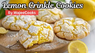 The Best Soft Lemon Crinkle Cookies Recipe By WajeeCooks [upl. by Lladnik]