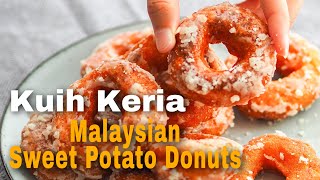 KUIH KERIA  MALAYSIAN SWEET POTATO DONUTS  5 INGREDIENTS RECIPE  PLANTBASED [upl. by Onid]