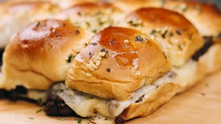 Philly Cheese Steak Sliders  How To Make Classic Philly Cheesesteak Sandwich [upl. by Hugibert349]