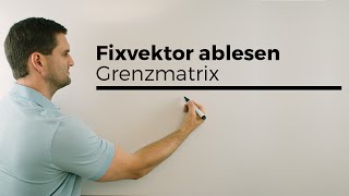 Fixvektor an Grenzmatrix ablesen stabiler Vektor stationäre Verteilung  Mathe by Daniel Jung [upl. by Shelia966]