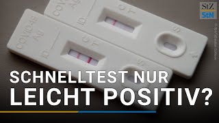 CoronaSchnelltest nur ganz leicht positiv  Was bedeutet das [upl. by Arahas]