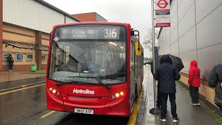 First Day Route 316 Extension to Brent Cross West Station 10122023 [upl. by Lozar]