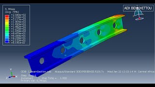 Abaqus Tutorial 4 basicSimply Supported Beam [upl. by Kenji213]