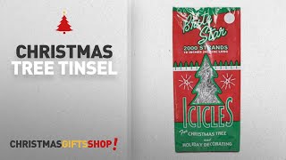 Most Popular Christmas Tree Tinsel BRITE STAR Silver 18Inch Icicle Tinsel  2000 Strands [upl. by Barcroft]