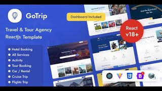 How to Setup GoTrip  Travel amp Tour Agency ReactJS Template With Vite [upl. by Anits409]