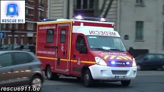 Paris Ambulance de réanimation BSPP compilation [upl. by Novyert745]