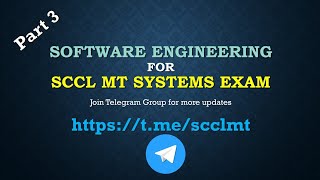 SCCL MT SYSTEMS SOFTWARE ENGINEERING MCQs Part 3 [upl. by Shelby]