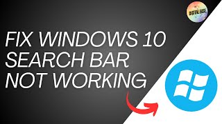 How To Fix Windows 10 Search Bar Not Working  Cant Type In Windows 10 Search Bar FIXED [upl. by Leimaj]