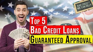 5 Best Online Loans for Bad Credit with Guaranteed Approval No Credit Check [upl. by Mcevoy]