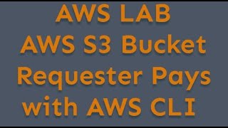 AWS S3 Requester Pays OR Payer  LAB 3 [upl. by Wilmott778]