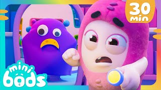 Theres A Monster Behind You  Minibods  Mini Oddbods  Baby Oddbods  Funny Cartoons For Kids [upl. by Alyakim808]