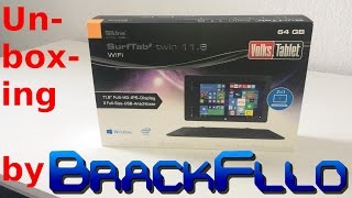 BrackFllo packt aus Unboxing Trekstor SurfTab Twin 116 Pro [upl. by Araz]