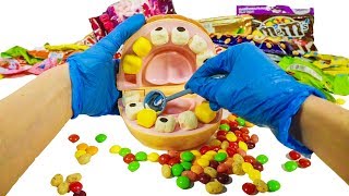 PLAY DOH DENTIST DRILL N FILL  MORE CANDY AND BAD TEETH FUN FOR KIDS [upl. by Nomyar76]