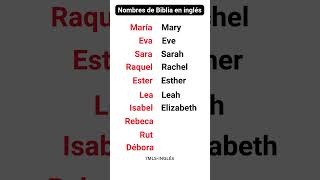 Nombres Femeninos de la Biblia en Inglés aprenderingles [upl. by Frohman]