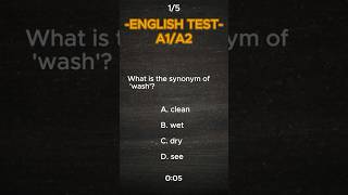 English Test Synonyms A1A2 Level englishimprove testyourknowledge englishtest quiz [upl. by Aidnis]