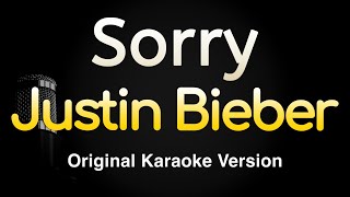 Sorry  Justin Bieber Karaoke Songs With Lyrics  Original Key [upl. by Oimetra]