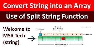 String to Array conversion  Convert string into an array  Split String function  PHP functions [upl. by Ccasi600]