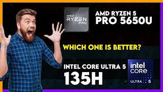 AMD Ryzen 5 Pro 5650U vs Intel Core Ultra 5 135H Comparison [upl. by Solegnave]