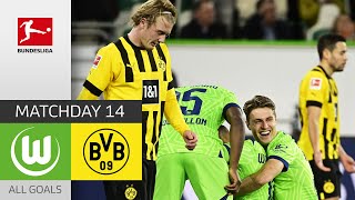 Wolfsburg remain unbeaten vs BVB  VfL Wolfsburg  Borussia Dortmund 20  MD 14 – BuLi 2223 [upl. by Matthieu]