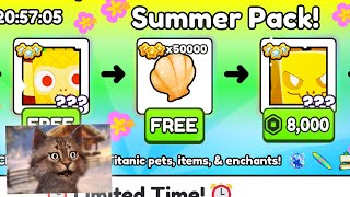 I SPENT  ON THE SUMMER PACK in Pet Simulator 99 [upl. by Euqitsym]