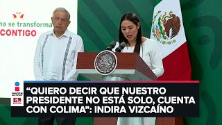 Gobernadora de Colima ofrece el respaldo de su gobierno para continuidad de López Obrador [upl. by Draned755]