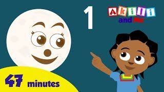 Count the Moon Sun and Stars  African Cartoon  46 minute of educational songs from Akili and Me [upl. by Greabe]