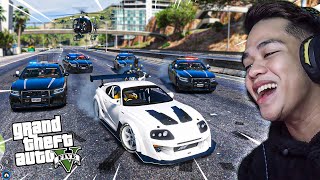 Turbo SUPRA vs 5 Fastest POLICE Cars EXTREME CHASE  GTA 5 [upl. by Lanor]