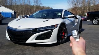 2017 Acura NSX Start Up Exhaust Walkaround and Review [upl. by Hserus]